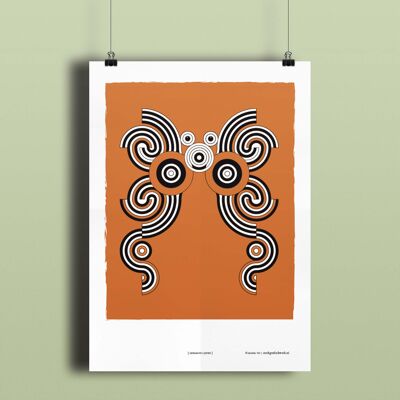 Poster – Gekämmte Linien – 21 x 30 cm