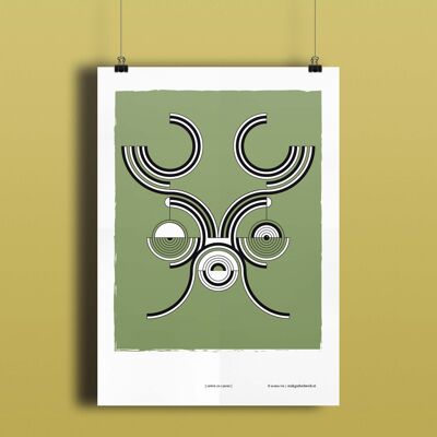 Poster – Antlers in Lines - 30 x 40 cm