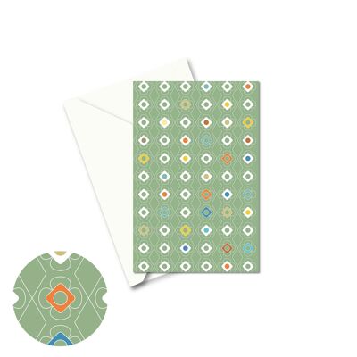 Carte de voeux - Couleur Carrousel vert