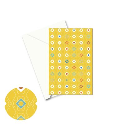 Greeting card - Color Carousel yellow
