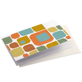 Carte de voeux - Motif couleur sur fond blanc 3