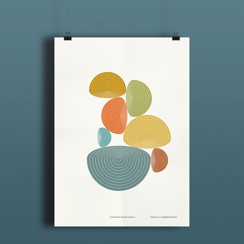 Poster – Goedendag vrolijke schelp - 21 x 30 cm