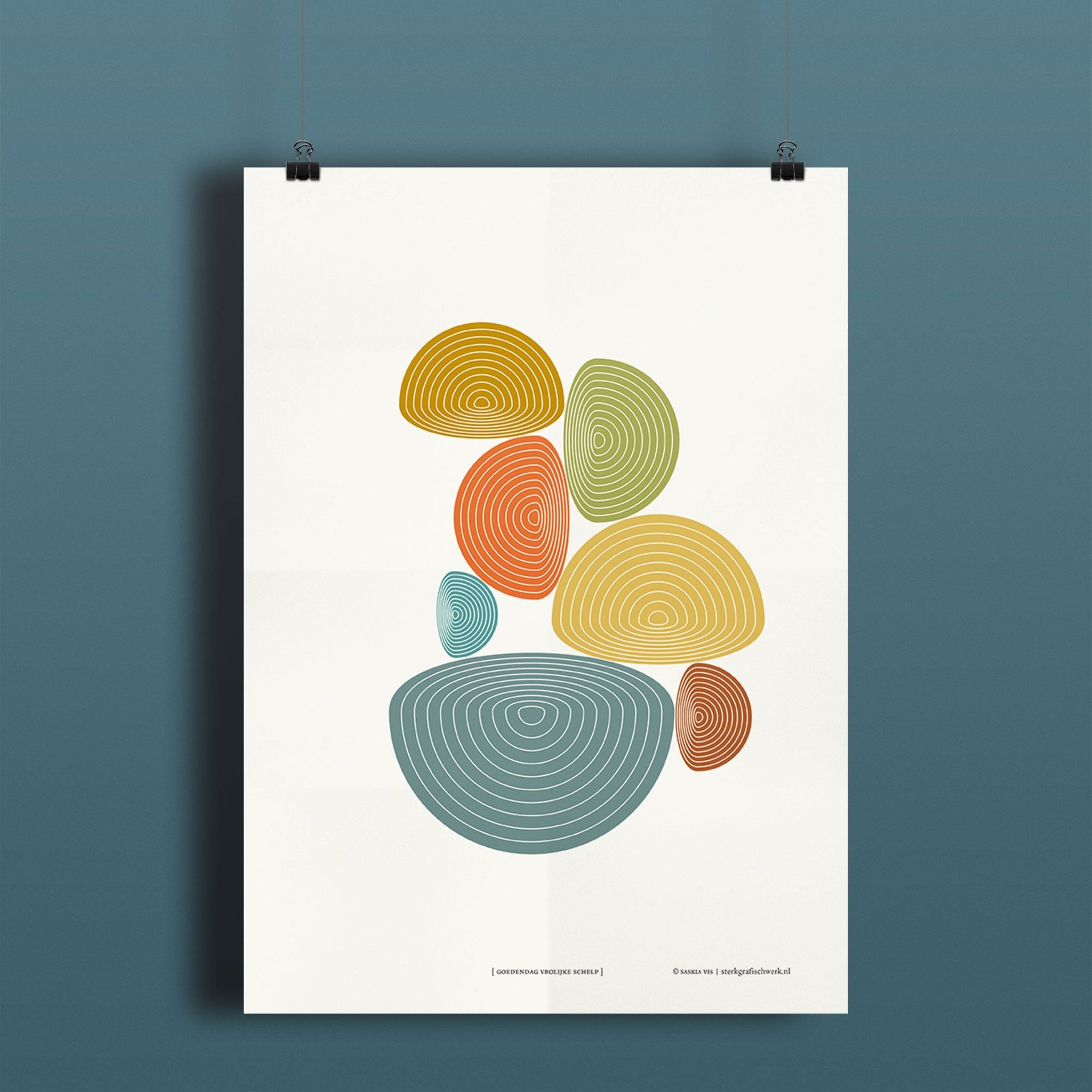 Achat Affiche - Hello happy shell - 21 x 30 cm en gros