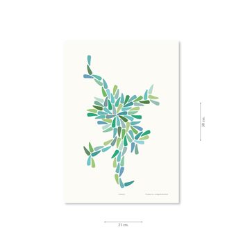 Affiche – Dansia (bleu-vert) - 21 x 30 cm 5