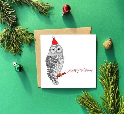 Owl Christmas Greeting Card | Friendship Christmas Card