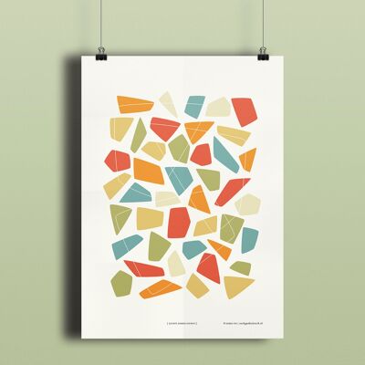 Poster – Soft Summer Stones - 21 x 30 cm