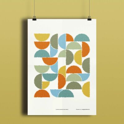 Poster – runde Farben auf Terra – 21 x 30 cm