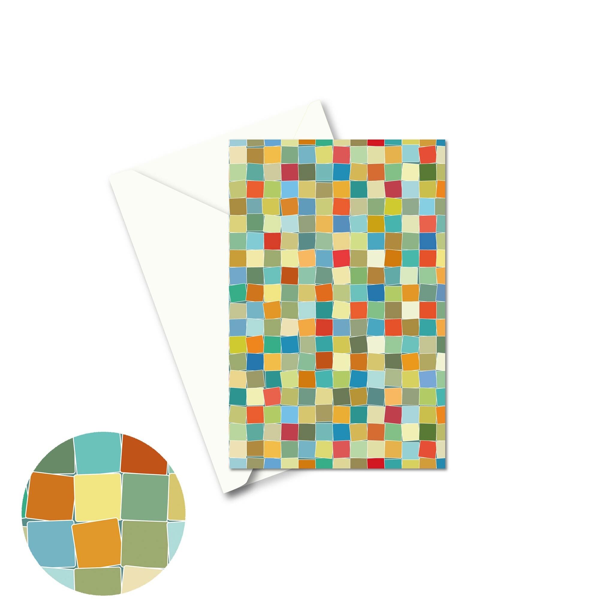 Grußkarte - Fliesen und Text