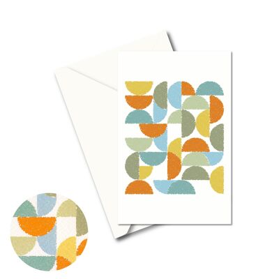 Greeting card - round colors to terra