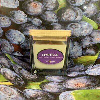 BOUGIE PARFUMEE CIRE 100 % VEGETALE SOJA 6X6 80 G MYRTILLE