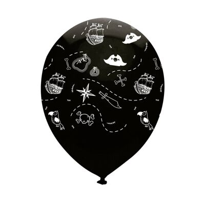 Piratenkarte Latexballons rundum bedruckt