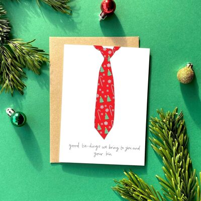 Tie-dings Weihnachtskarte | Lustige Weihnachtskarte für Männer