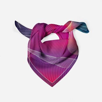 FOULARD WAVE SOIE 90X90CM 6