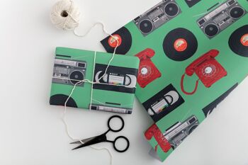 Emballage cadeau Boombox | Feuilles de papier d'emballage | Papier artisanal