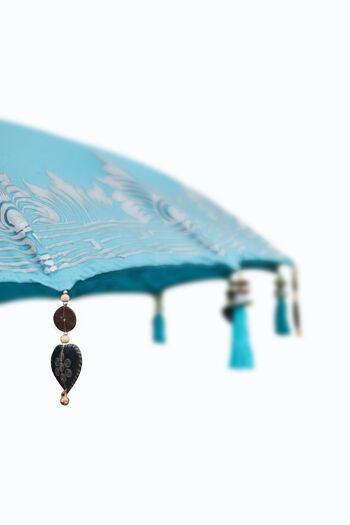 Parasol Bali zeeblauw demi argent 250cm 2