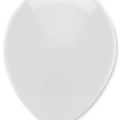 Ballons en latex de couleur unie blanche
