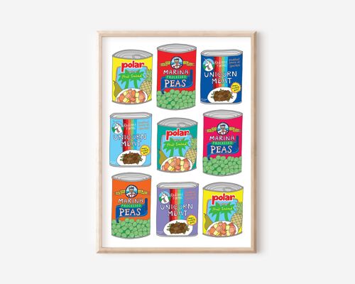 Canned Goods Print | Wall Art | Wall Decor