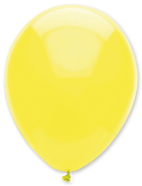 Lemon Yellow Plain Solid Colour Latex Balloons