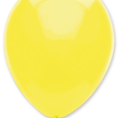 Einfarbige Latexballons in Zitronengelb