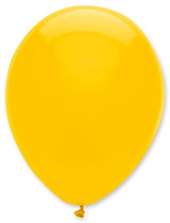 Ballons en latex de couleur unie jaune soleil