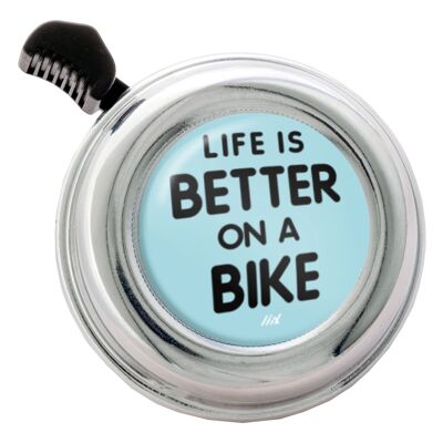 Liix Colour Bell La vie est meilleure à vélo Chrome