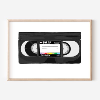 Imprimir VHS Imprimir | Arte de pared | Decoración de pared | Impresión retro (A5)