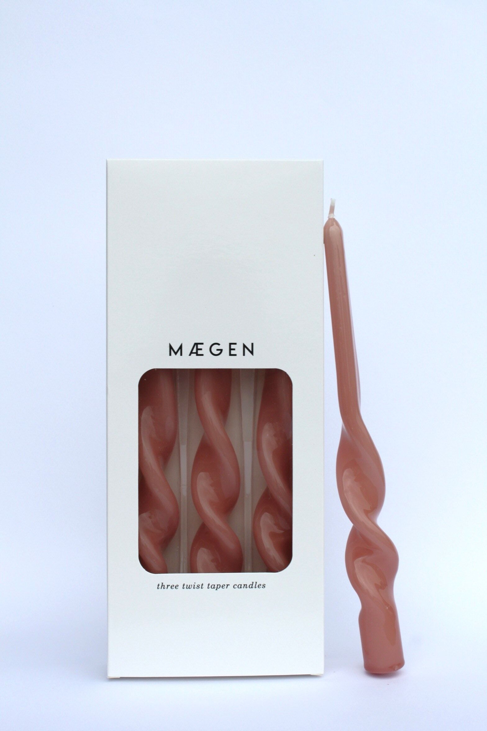 Candele Twisted Taper - Gesso rosa (confezione da 3)