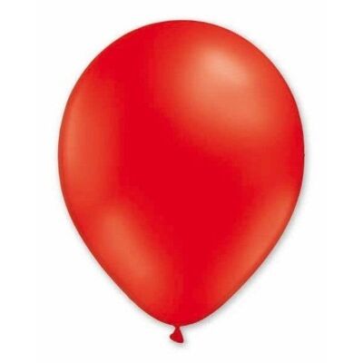 Bright Red Plain Solid Colour Latex Balloons