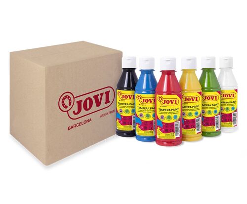 JOVI Gouache liquide - assortiment de bouteilles 250ml - couleurs A