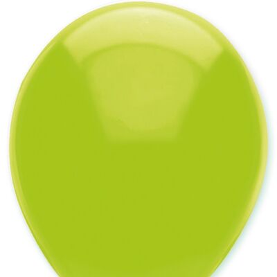 Ballons en latex de couleur unie vert citron