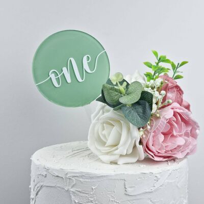 Acryl One Birthday Cake Topper