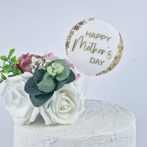Happy Mother's Day Cake Topper - Mum Mom Cake Topper