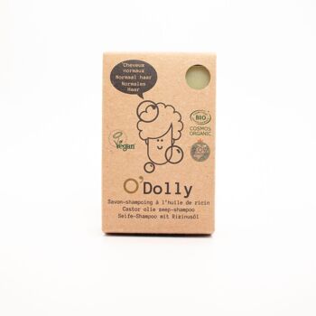 Shampoing solide bio O'Dolly à l'huile de ricin et Fleur de Coton, pour cheveux normaux 2