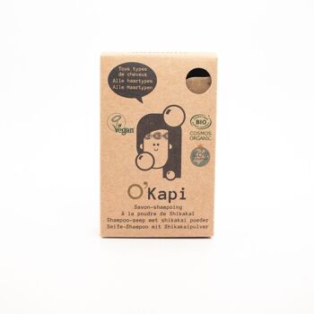 Shampoing solide bio O'Kapi, à la poudre de shikakaï, pour tous les types de cheveux 4