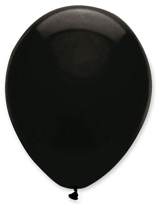 Black Plain Solid Colour Latex Balloons