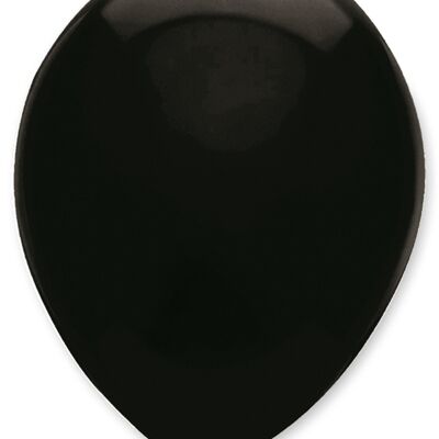 Black Plain Solid Colour Latex Balloons