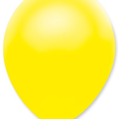 Einfarbige Latexballons in Zitronengelb mit Perlglanzeffekt
