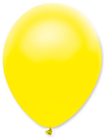 Ballons en latex de couleur unie nacré jaune citron