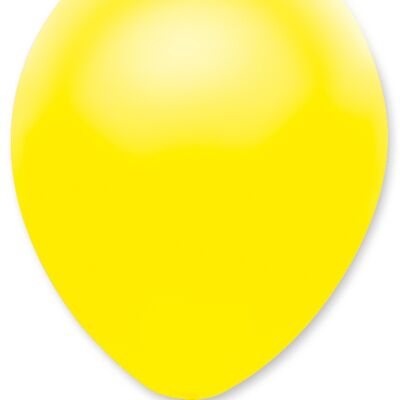 Einfarbige Latexballons in Zitronengelb mit Perlglanzeffekt