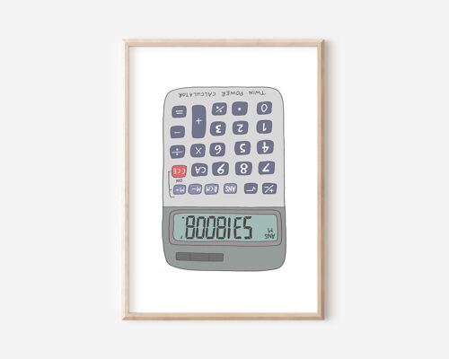 Calculator Print | Wall Art | Wall Decor | Funny Print (A5)