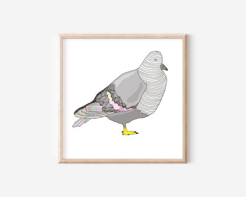 Pigeon Print | Wall Art | Wall Decor | Bird Art Print