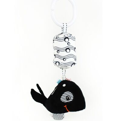 Black and White Rattle - Baby Sensory Toys - High Contrast Toys - Black and White Sensory Toys