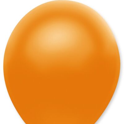 Ballons en latex de couleur unie nacré orange mandarine