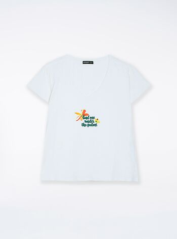 T-shirt imprimé à manches courtes - Blanc 2