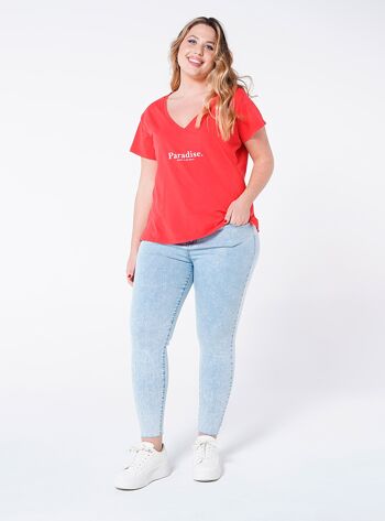 T-shirt Maltinto avec imprimé positionnel - Rouge 1