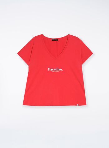 T-shirt Maltinto avec imprimé positionnel - Rouge 3