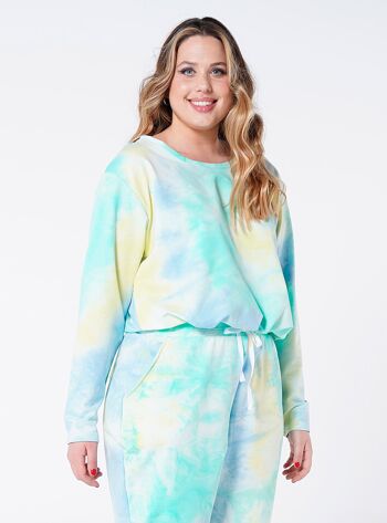 Sweat Tie&Dye - Vert/Bleu 3