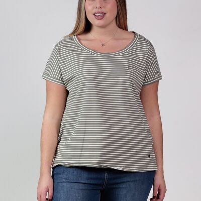 Striped T-shirt - Khaki