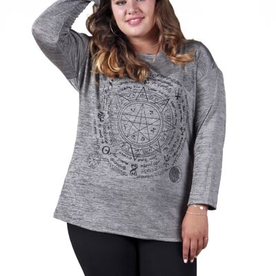 T-shirt m/l imprimé foil - Gris vigoureux