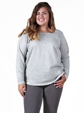 Sweat M/L détails manches - Gris vigoureux 1